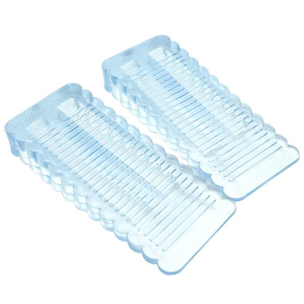 Sliding Door Lock, Door Stopper, Sliding Door, Opening, Insert, Tamper Prevention, Just Pinch On, Clear (2 Pieces)