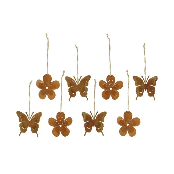 Hanging "Rust Look", Set of 8