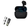 BoxWave Cable Compatible with Nokia Clarity Earbuds+ - MagnetoSync Mini Adapter, Magnet Charging Cable USB Type-C Micro USB - Jet Black