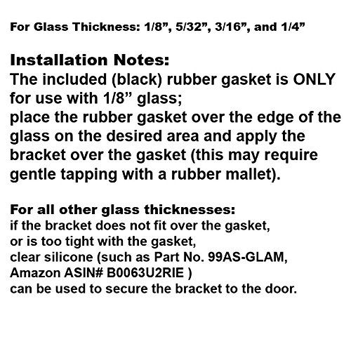 GordonGlass 3" Brushed Nickel Frameless Shower Door Handle with Metal Strike and Magnet - Set