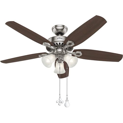 Ceiling Fan Pull Chain Extender, 4 Pieces 12-inch 3mm Dia Beaded Extension Chain with Fan and Bulb Cord (Silver)
