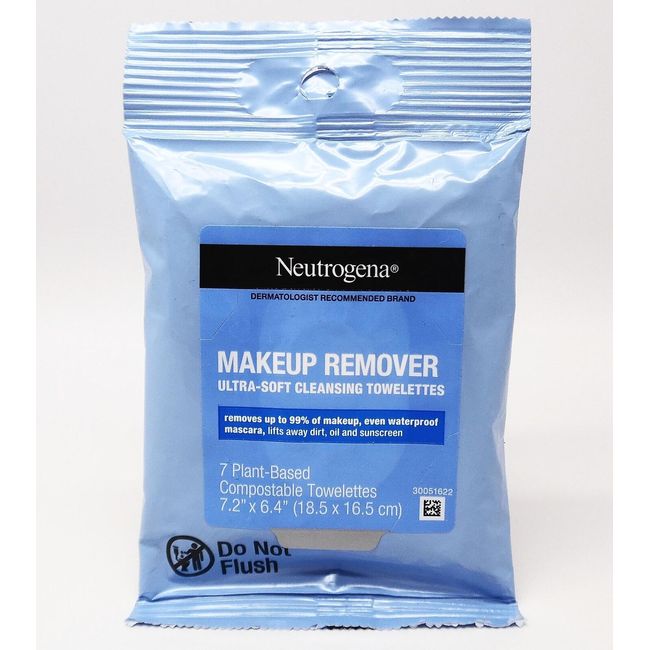 Neutrogena Makeup Remover Ultra-Soft Cleansing Towelettes - 7 Plant-Based Wipes