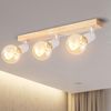 ANWIO White Ceiling Lights,Bedroom Kitchen Spotlights Ceiling Lights,Hallway Ceiling Light Fitting with E27 Base,Adjustable 3 Way Light Ceiling Spots Lamp(EUC-EA19- NO Bulbs)