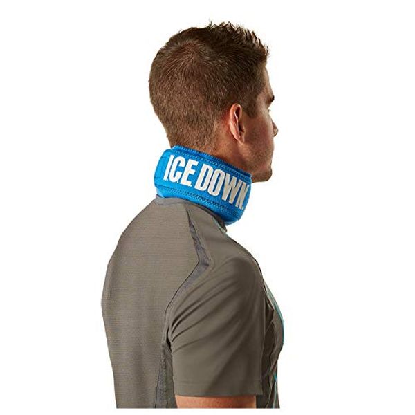 I.C.E. DOWN XSmall Neoprene Wrap with 2 Gel Cold Packs, Cold Compression Therapy for Neck or Wrist, 27 Inches x 3.5 Inches