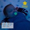 MAM Night Glow in the Dark Silicone Pacifier, Blue, 2-Count