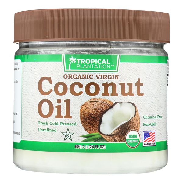 Tropical Plantation 72oz Organic Virgin Coconut Oil Twin Pack (2 – 36oz jars)