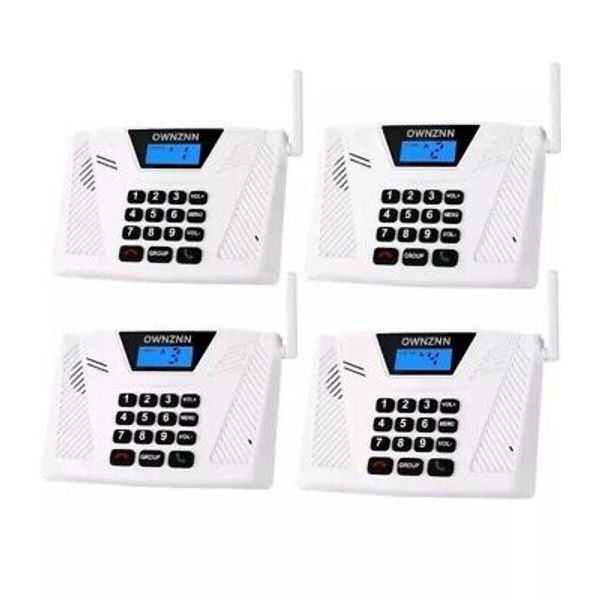 4-Pack Wireless Intercom System for Home or Office Whole House 5300ft Range FM