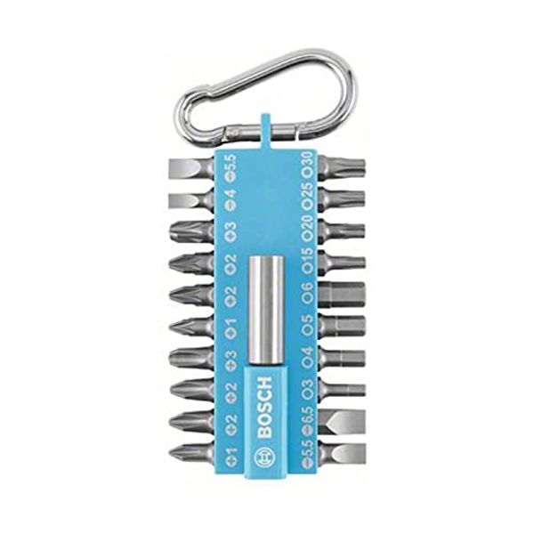 Bosch 21-Piece Screwdriver Bit Set with Snap Hook (Light Blue) Exhibitor Version