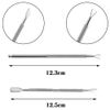 Cuticle Pusher Cuticle Pusher Metal Pusher Nail Scraper Stainless Steel Cuticle Removal Tool Nail Tool Nail Stripping Stainless Steel Waterproof Anti-Slip Great for Nail Polish Gel Nail Pack of 2