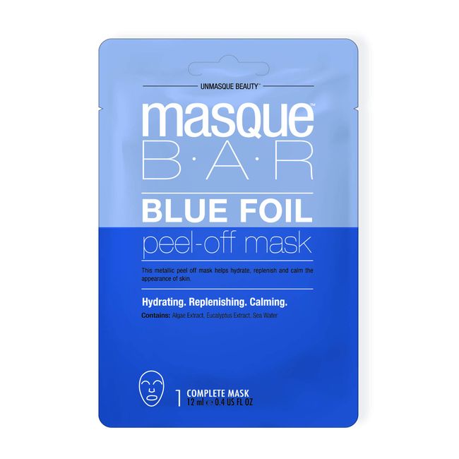 masque BAR Blue Foil Peel Off Mask,6 Count(Pack of 1)