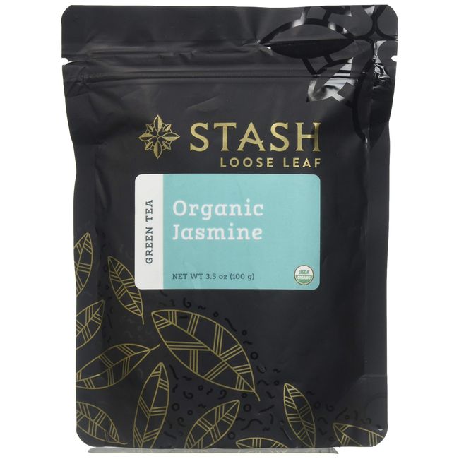 Stash Tea Organic Jasmine Green Premium Loose Leaf Tea, 3.5 Ounce