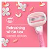 Gillette Venus ComfortGlide White Tea Women's Razor Refills, 4 Refill Cartridges, Fits Venus Reusable Razor Handles, 3-Bladed with Built-in Shave Gel Bars