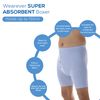 Wearever Regular Absorbency (150ml) Cotton Boxer (Grey, Medium)