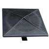 5" Square Light Pole Top Cap- Black Plastic