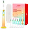 Wagner & Stern Ultrasonic whitening Toothbrush with Pressure Sensor. 5 Brushing Modes and 4 Intensity Levels with 3D Sliding Control, 8 Dupont Bristles, Premium Travel Case.