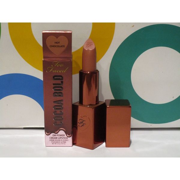 TOO FACED ~ COCOA BOLD EM-POWER CREAM LIPSTICK ~ HOT CHOCOLATE ~ 0.11 OZ