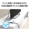 Elecom DH-HDEX20BK HDMI Extension Cable, 4K / 60P Compatible, 6.6 ft (2 m), Black