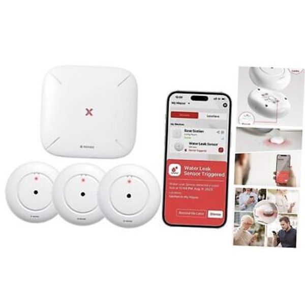 Wi-Fi Water Leak Detector, Smart Water 3 Water Detectors With Base Station