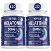 Melatonin 50 Mg for Adults - Extra Strength 9-In-1 Fast Dissolve Sublingual -...