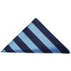 TIES R US Navy and Light Blue Striped Pocket Square