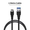 USB 3.0 Type-C Fast Charging and Data Cable Compatible with Sony WF-SP800N! (18W Black 1M 3.2ft)