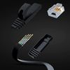 Cat6 Ethernet Cable 6ft, 6-Pack Black - Flat High-Speed Network Cables for Gaming, Streaming, Router, Modem, PC, PS5, Xbox - Durable & Space-Saving Design