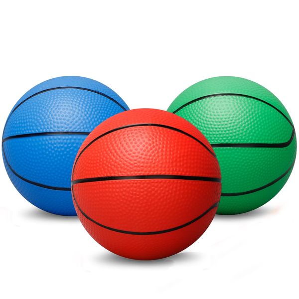 5 Inch Foam Mini Basketball Balls for Indoor Mini Hoops Set, Soft Squishy Basketball Slow Rising| Swimming Pool Beach Balls Great Sport Gift for Adults & Kids Sensory Stress Balls (3 Pack)