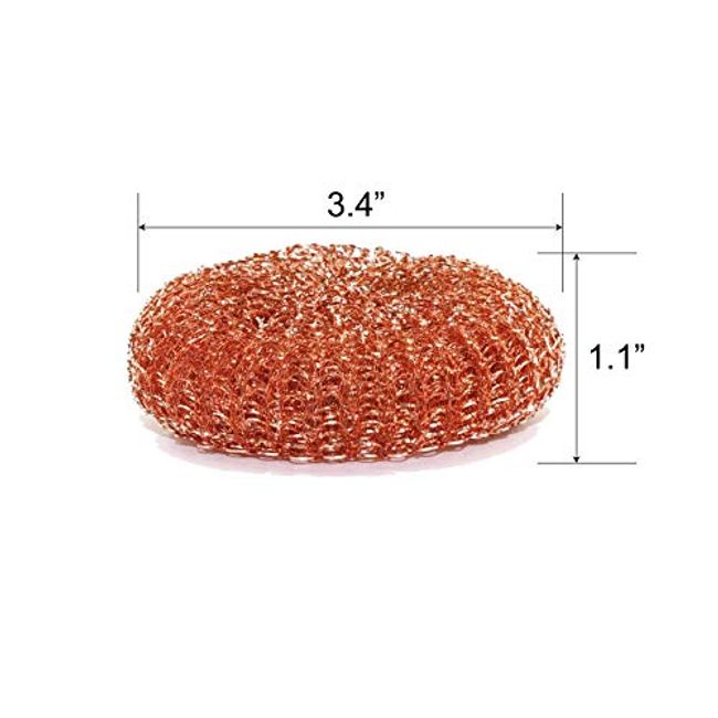 Copper Scrubbers for Cleaning Dishes, Kitchen Scrub Sponge Pads