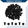 Hihaha Rivet Clip Fasteners Car Panel Trim Push Clips Plastic 100pcs Black