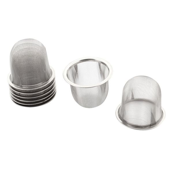 sourcingmap Stainless Steel Restaurant Round Mesh Filter Tea Strainer 8pcs Silver Tone