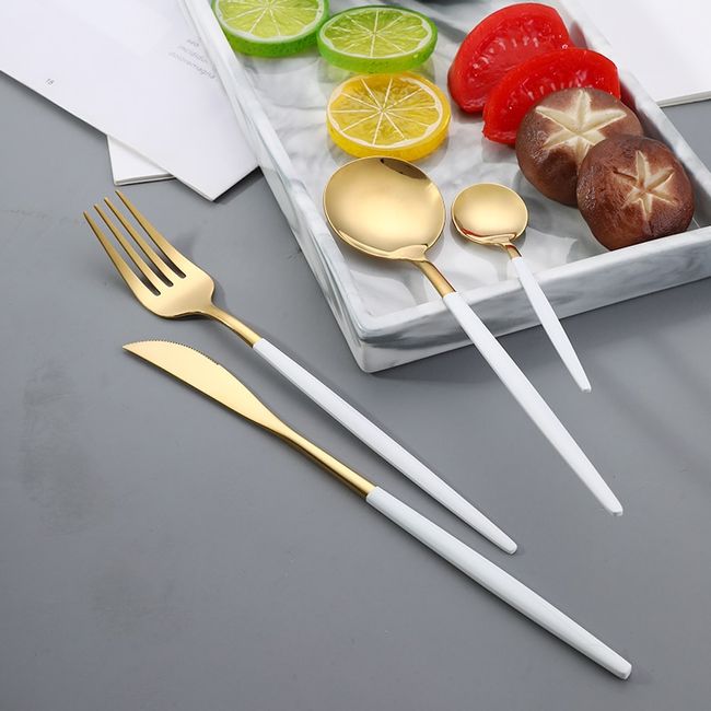 10 20pcs Stainless Steel Silverware Set Rust Resistant Flatware