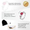 Uloveido Red Solitaire Crystal Skull Shape Gothic Statement Ring for Women Y193