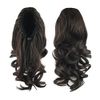 CEXIN Ponytail Wig, Elastic, Clip, 2 Types, Exterior, Soft, Curls, Long, Medium, Partial Wig, Point Wig, Hair Extension, Heat Resistant - Rubber Towel, Black