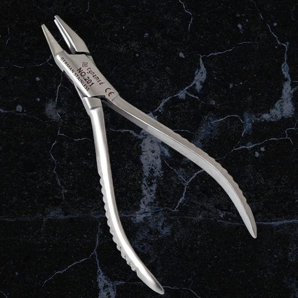 PREMIUM STAINLESS THREE PRONG PLIER ADERER WIRE BENDING ORTHODONTIC DENTAL PLIER (CYNAMED)