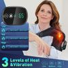 Heated Shoulder Brace Vibration Massage Compression Support Joint Pain Relief