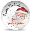 Personalized Christmas Cookies for Santa Plate