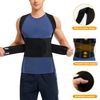 Junlan Men Back Brace Adjustable Back Support for Neck, Shoulder and Back (Black,M)
