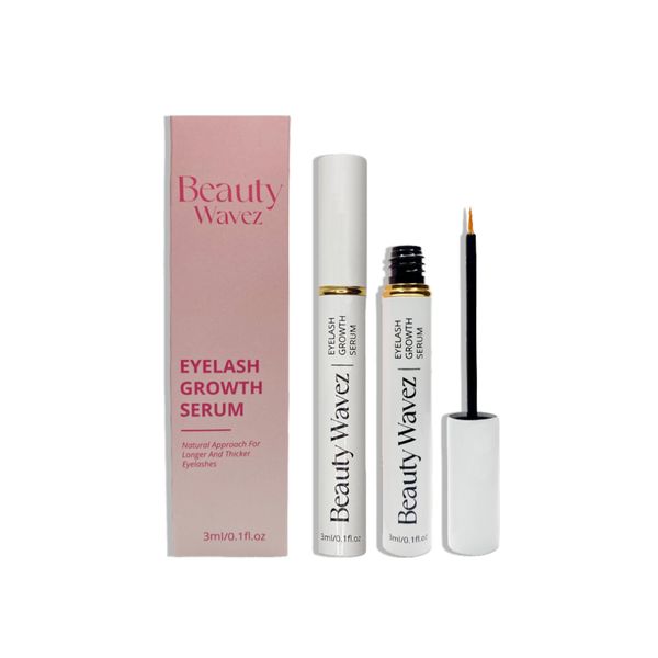 Beauty Wavez Eyelash Growth Serum,Natural Formula for Longer, Thicker Lashes,Brow and Lash Growth Serum, 30ML pack