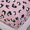 JQWUPUP Leopard Print Microfiber Double Fitted Bed Sheet, Fitted Sheet Deep 30cm for Double Bed 135x190cm