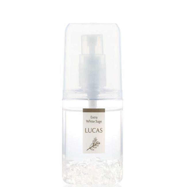 White Sage Purifying Spray LUCAS Lucas/Smudging Cleanse Yoga Meditation (Crystals: Purifying, Clear/White Sage Scent, 20ml for Going Out)