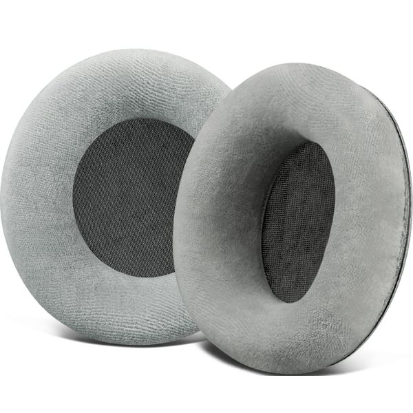 SOULWIT Earpads Ear Cushions Replacement Pads for AKG K701 K702 Q701 Q702 K601 K612 K712 Headphones Soft Velour Headset Compatible Pad Gray