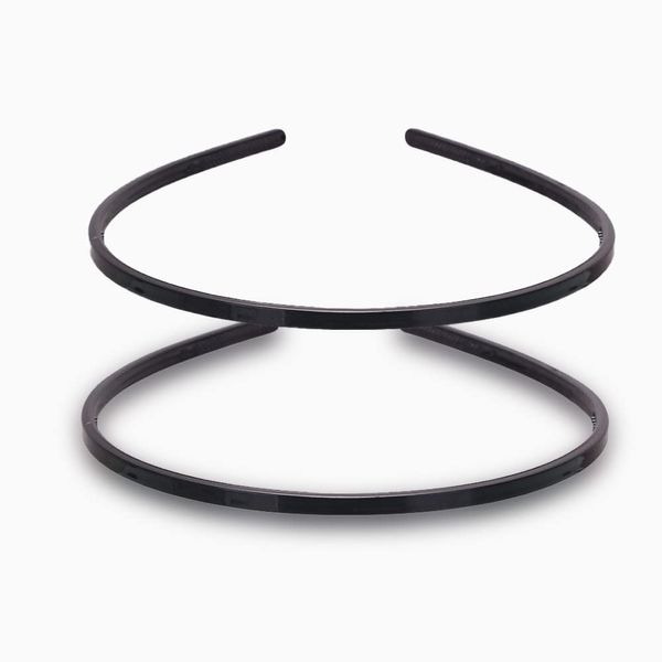 2 Pcs Hair Band, Plastic Easy Headbands, Headbands with Teeth Thin, DIY Headbands, 6mm Width Smooth Headbands