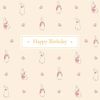 Peter Rabbit Flopsy Bunny Happy Birthday Card
