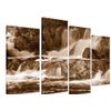Hidden Waterfall Deep In The Forest + 4 Panel Standard - Multi Split Panel - Total Size 101cm x 71cm (40"x28")