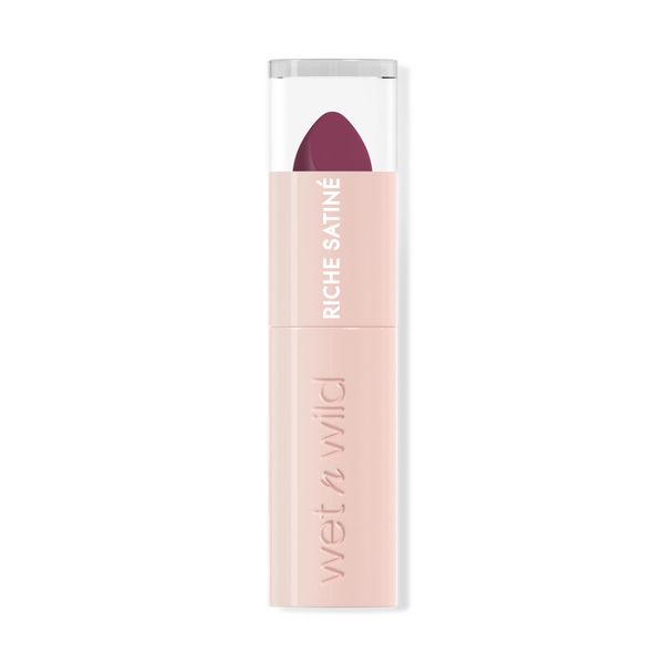 Wet n Wild Rich Satin Lip Color, Langanhaltender Lippenstift mit Satin-Finish, Feuchtigkeitsspendender, nicht austrocknender Formel und Pigmentierung mit samtweicher Textur, Berried Life