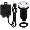 SINKINGDOM Garbage Disposal Sink Top Air Switch Kit with Long Button, Chrome(Brass cover)