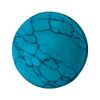 Quiges Interchangeable Mini Coin 12mm Natural Bright Blue Turquoise Stone