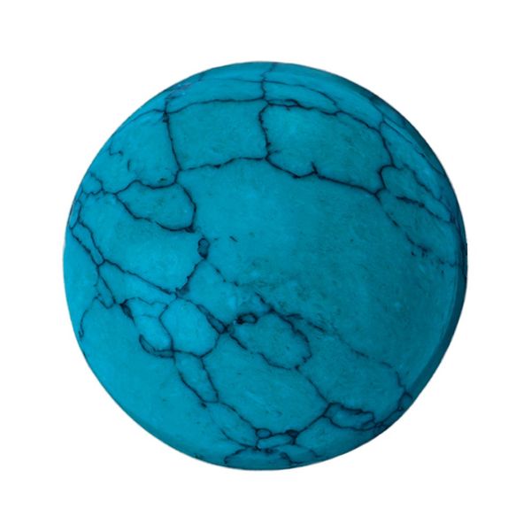 Quiges Interchangeable Mini Coin 12mm Natural Bright Blue Turquoise Stone