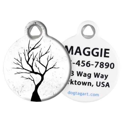 Dog Tag Art Tree Silhouette - Small