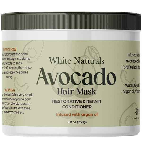 Avocado Hair Mask-Deep Conditioning Treatment, Organic Avocado Cream Hair Mask